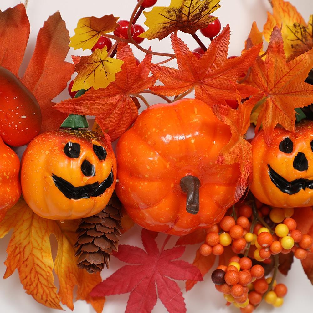 Durable Wall Hanging Props Artificial Halloween Maple Leaf Pumpkin Pendant Realistic   Thanksgiving