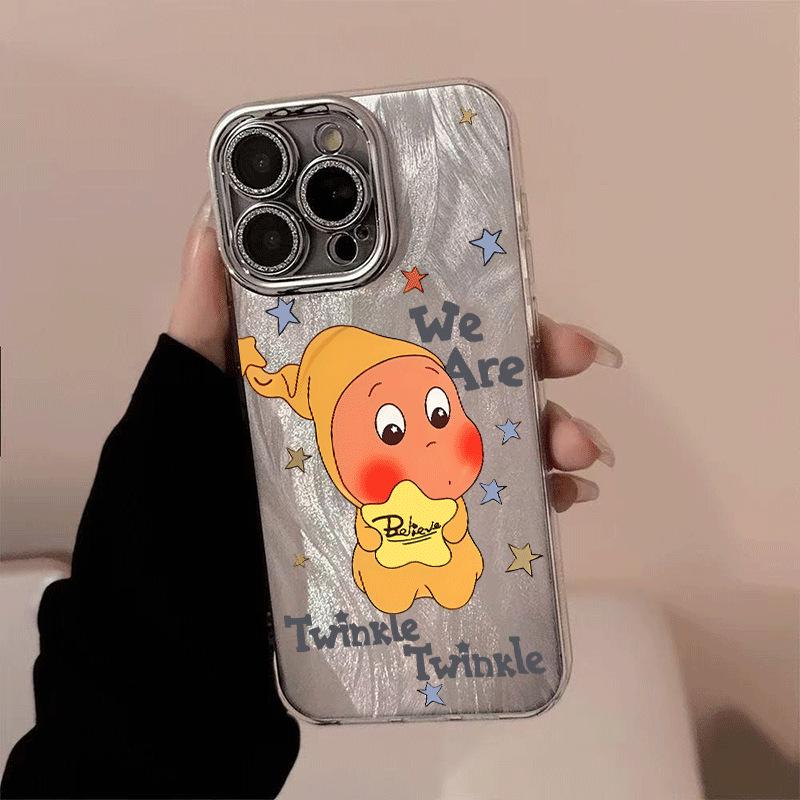 

Curious Stargazer Gauze Shell Rhinestone Lens Film Case for Apple 17 Pro Max 14/15/16 Pro 12