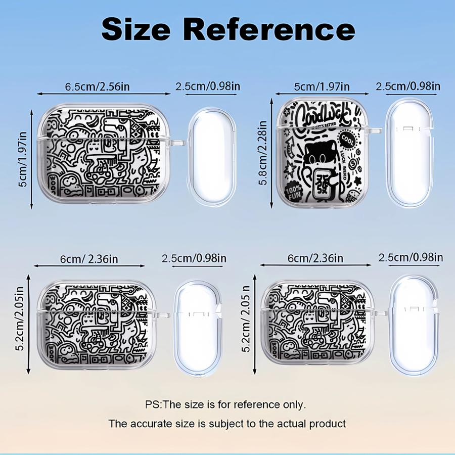 Cartoon Mahjong Kitten Clear Earphone Cases Cover Case For Airpods 3 1 Pro2 2 Pro 4 Pro3