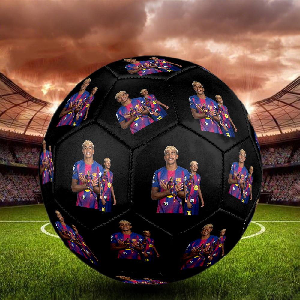 Lamine Yamal 19 Lamine Yamal Fc Barcelona Größe 5 Fußball Maschinengenäht Indoor/Outdoor Training und Spiele Überraschungs-Kollektion Geschenk Perfektes Geschenk für F