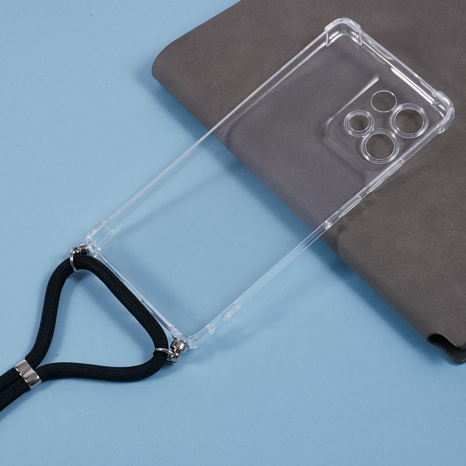

For Motorola Edge 50 5G Case Reinforced Corner TPU Clear Phone Cover with Lanyard A