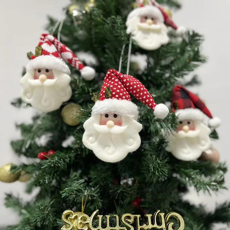 Christmas Tree Decoration Knitted Fabric Doll Elderly Pendant for Holiday Scene Layout and Festive Decor