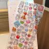 Cartoon Animal Embossed Sticker Educational Childrens Sticker For Scrapbooking Phone Cover Laptop Kid Room Decoration