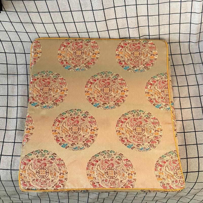 Chinese Style Chair Pad Solid Wood Furniture Chair Soft Cushion Tea Room Decoration Vintage Chair Cushion Thickened 50cm 45x50x3cm