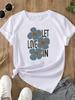 (Asian Size) sweet plant flower Print O-neck Short Sleeve T-shirts Fashion  Casual Women's Top T Female Clothing  Graphic Tee