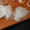 White Swan Feather Pearl Headdress Hairpin Fairy Hair Accessories Side Clip