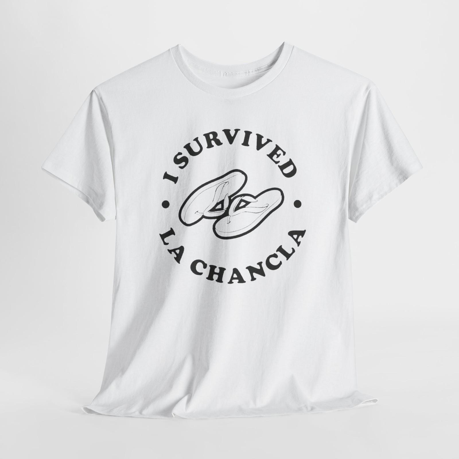 

Funny T-Shirt Mens Womens Tees Top, Humor Tshirt Tops Tee, Surviving La Chancla Shirt, Mexican Mom Gift, Cotton M