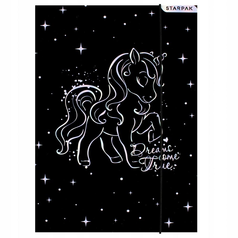 TECZKA Z GUMKĄ PAP A4 UNICORN HOLO A'10 2842