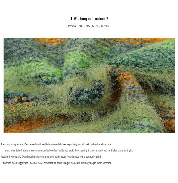 Unisex Strickjacke mit Farbverlauf und kontrastierenden Streifen, langen Ärmeln