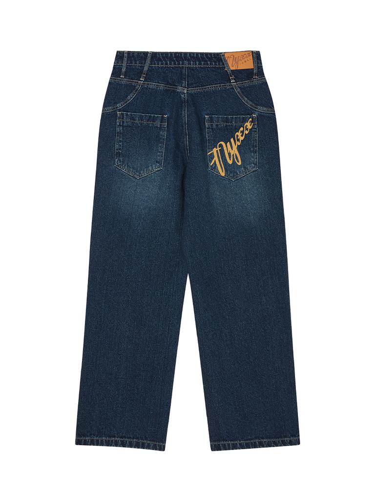 NYXX Logo Embossed Denim Pants Indigo