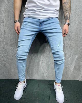 2021 European & American Men's Slim Fit Ripped Skinny Jeans
