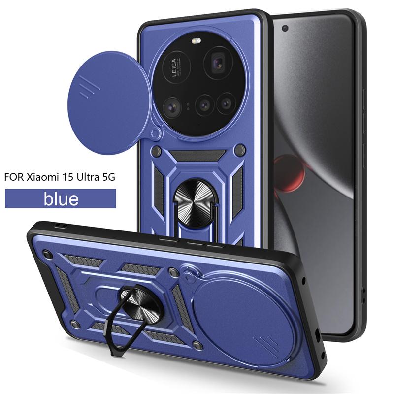 Armor Shockproof Back Cover for Xiaomi 15 Ultra 14 15 14T Pro 15Ultra Mi14T Car Magnetic Ring Stand Holder Cover Coque Fundas
