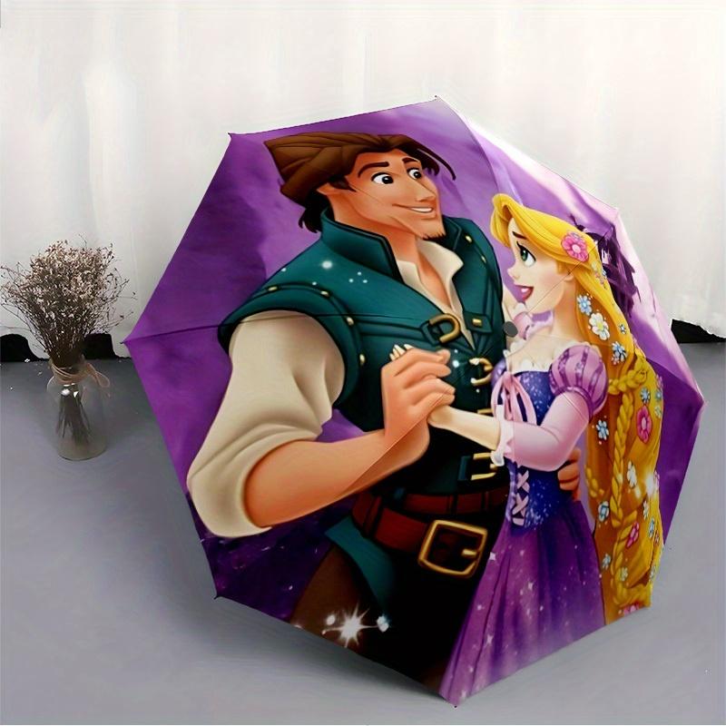 1pc Tangled, Rapunzel Automatic Folding Umbrella: Compact 8-rib Design Cartoon Travel Companion for Outdoor, Casual Accessory