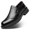 2025 Herbst neue Herren Business Casual Lederschuhe Herren Handkratzer runde Spitze Fußabdeckung Einzelne Schuhe Plateauschuhe 2355