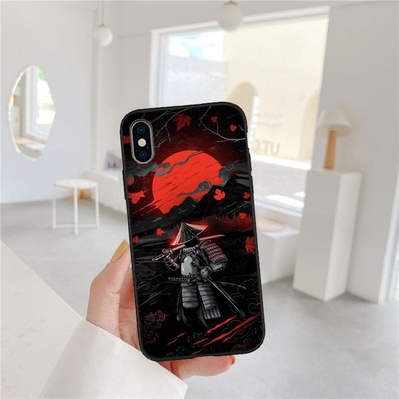 LO55 Masque de Samouraï Japonais Coque Souple pour Téléphone pour OPPO A3 Pro A72 A74 A76 A77 A77S A78 A79 A94 A95 A18 A40M A58