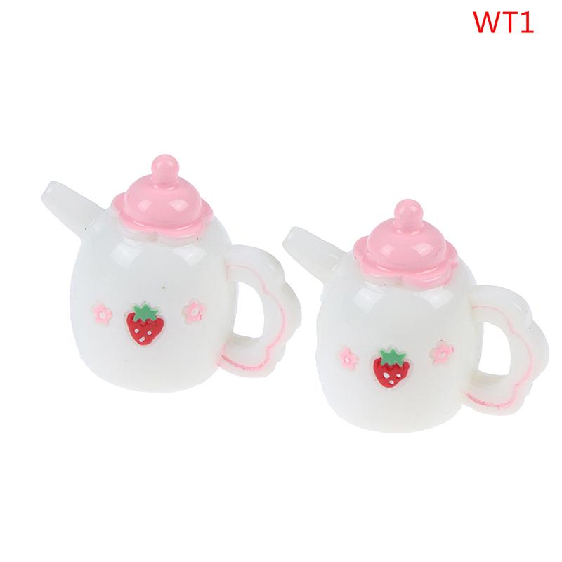 1/12 Miniature Dollhouse Dinnerware Teapot Kettle Simulation Furniture Tea Pot Kitchen Tableware for Doll House Furniture Toys