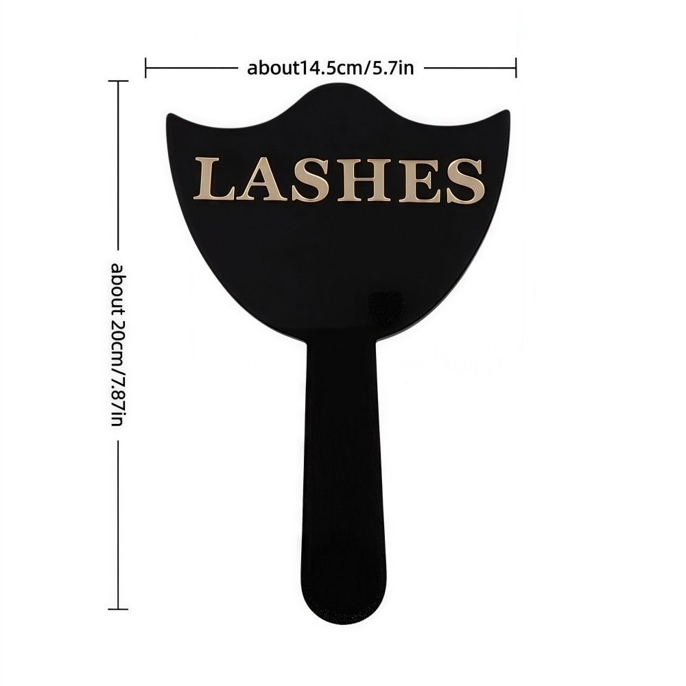 Handheld Eyelash Technician Photo Prop Acrylic Mirror Social Media Lash Beauty Mirror Lash Salon Soft PVC Eyelash Cards