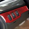 Red Carbon Fiber Headlight Control Cover Trim For Mitsubishi Lancer 2008-15