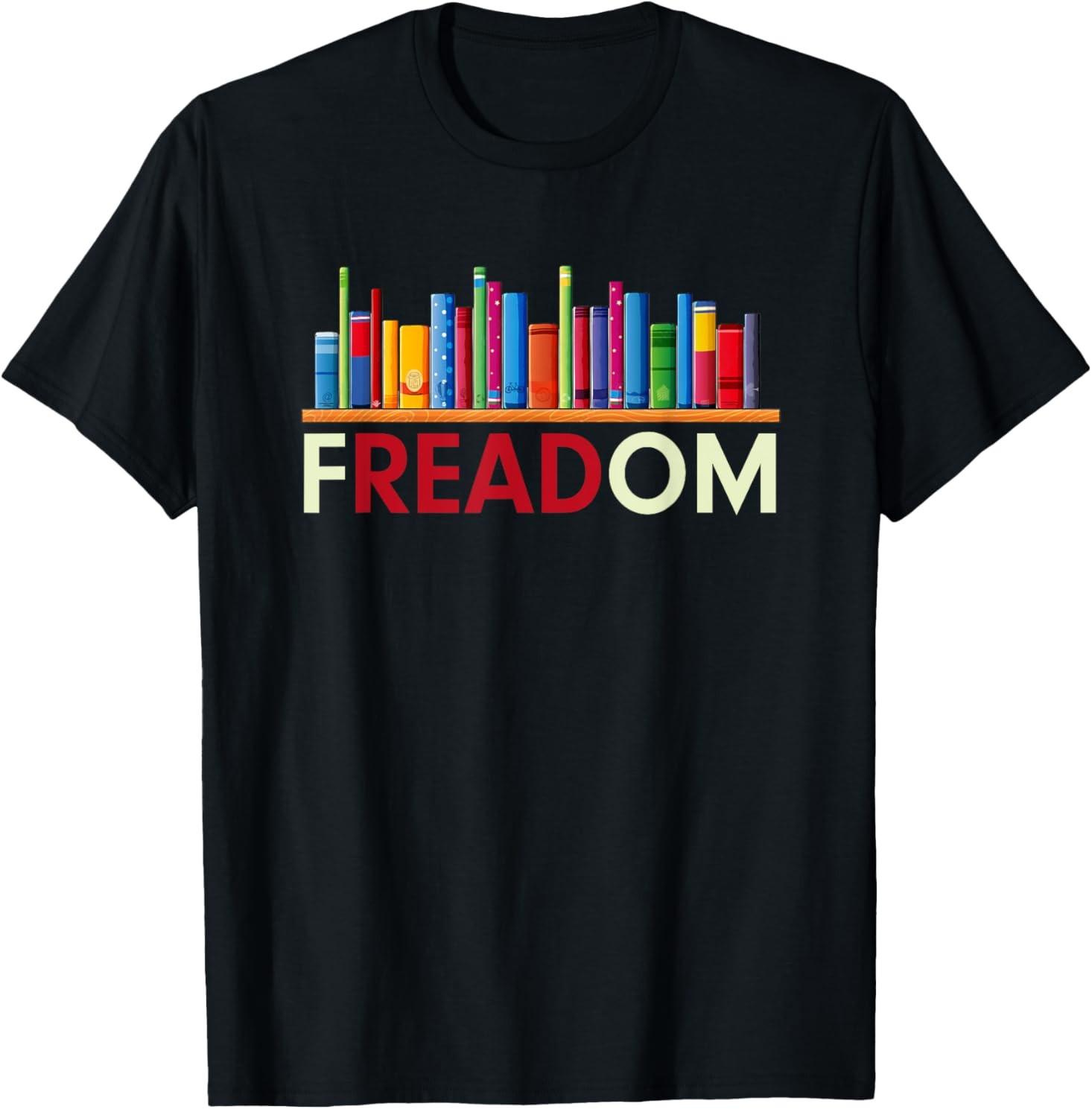 Freadom Anti-Banned Books – Read Banned Books Library T-Shirt Mens Womens Tees Top XL