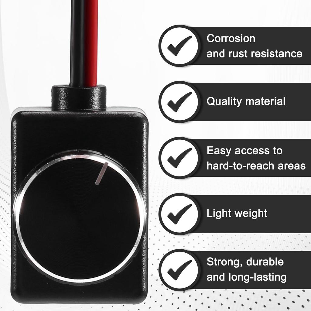 Avrpqiwy Universal 12/24V Low Voltage PMM LED Dimmer Switch with Metal Knob, LED RV Light, Indoor Ceiling Light, Vehicle Truck