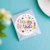 6Pcs Happy Birthday Thank You Sticker Set Cute Party Decals for Gift Wrapping Cards Kindergarten Crafts Colorful Birthday Stickers for Celebration