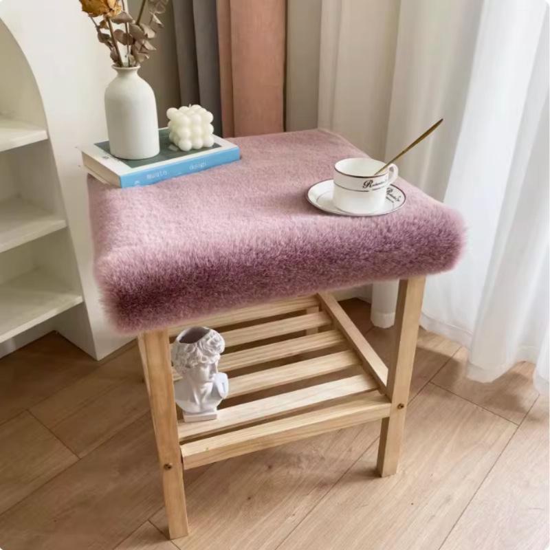 

Rabbit Plush Dustproof Bedside Table Mat & Chair Cushion 40x40cm Square