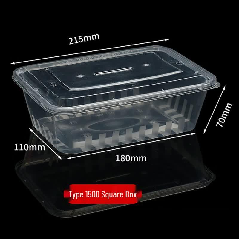 Hengming Taihe Disposable PP Rectangular Takeout Containers