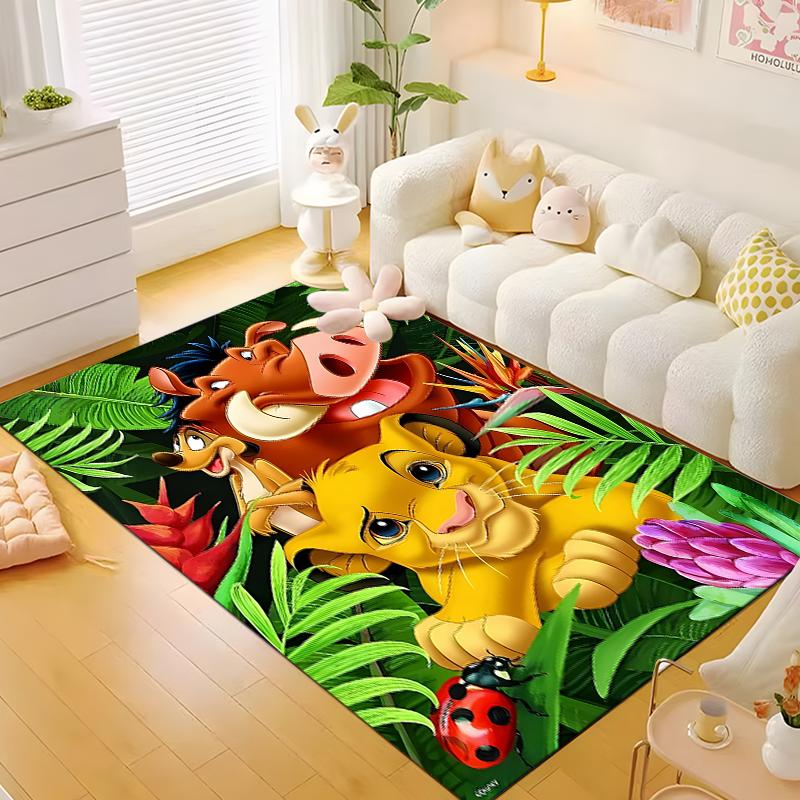 1PC The Lion King Pattern Carpets Bedroom Play Mats Rugged Bedroom Decor Carpet Living Room Mat Children's Room Area Carpet
