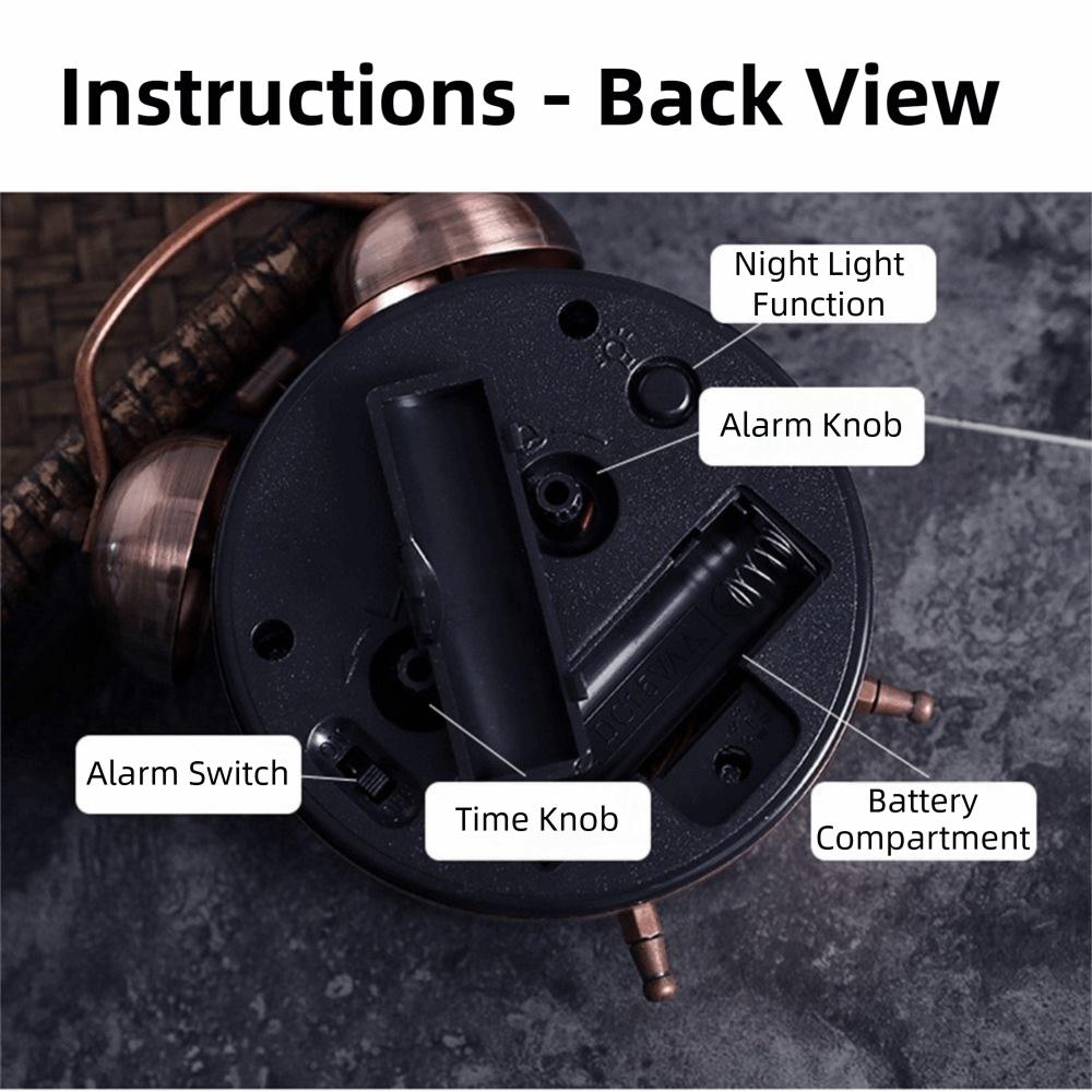 Super Loud Retro Alarm Clock Mute Type Silent Table Clock Classical Alarm Clock Students Learning