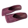 Fashion Women Suede Flats Mules Shoes Square Toe Slingback Slippers Casual Sandals 2025 Trend Summer Dress Flip Flops Cozy Mujer Slides