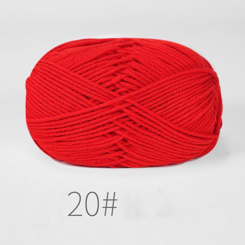 50g di cotone al latte all'uncinetto filato 4 strati per maglieria di lana cucito tinto Lanas per artigianato all'uncinetto cappello maglione bambole sciarpa lavoro a maglia fai da te
