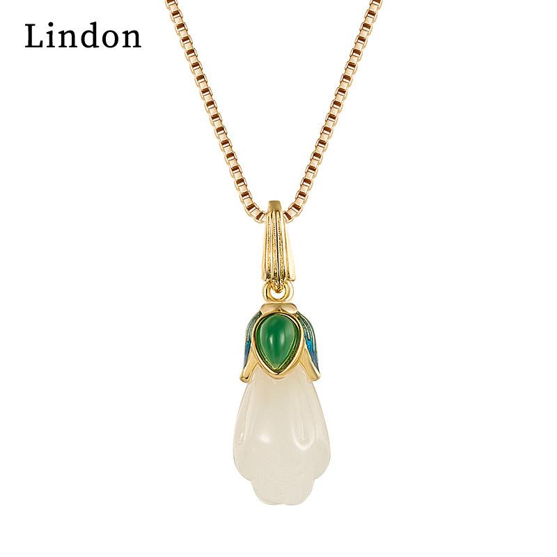 

Женское ожерелье Lindon, кулон из медного сплава, циркон, модный подарок