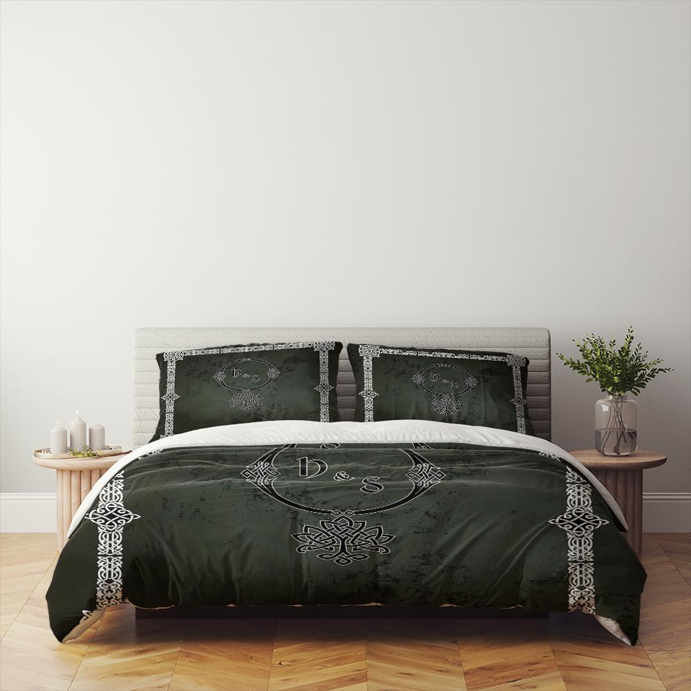 Old Gothic Baroque Mansion Pattern Duvet Cover Set King Queen Double Full Twin Single Size Duvet Cover Pillow Case Bed Linen Set
