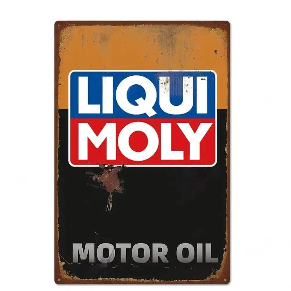 Engine Lubricate Oil Garage Wall Decor Metal Tin Sign Vintage Rusty Crafts Poster Signs Motor Car Shop Decor Tinplate Plaques