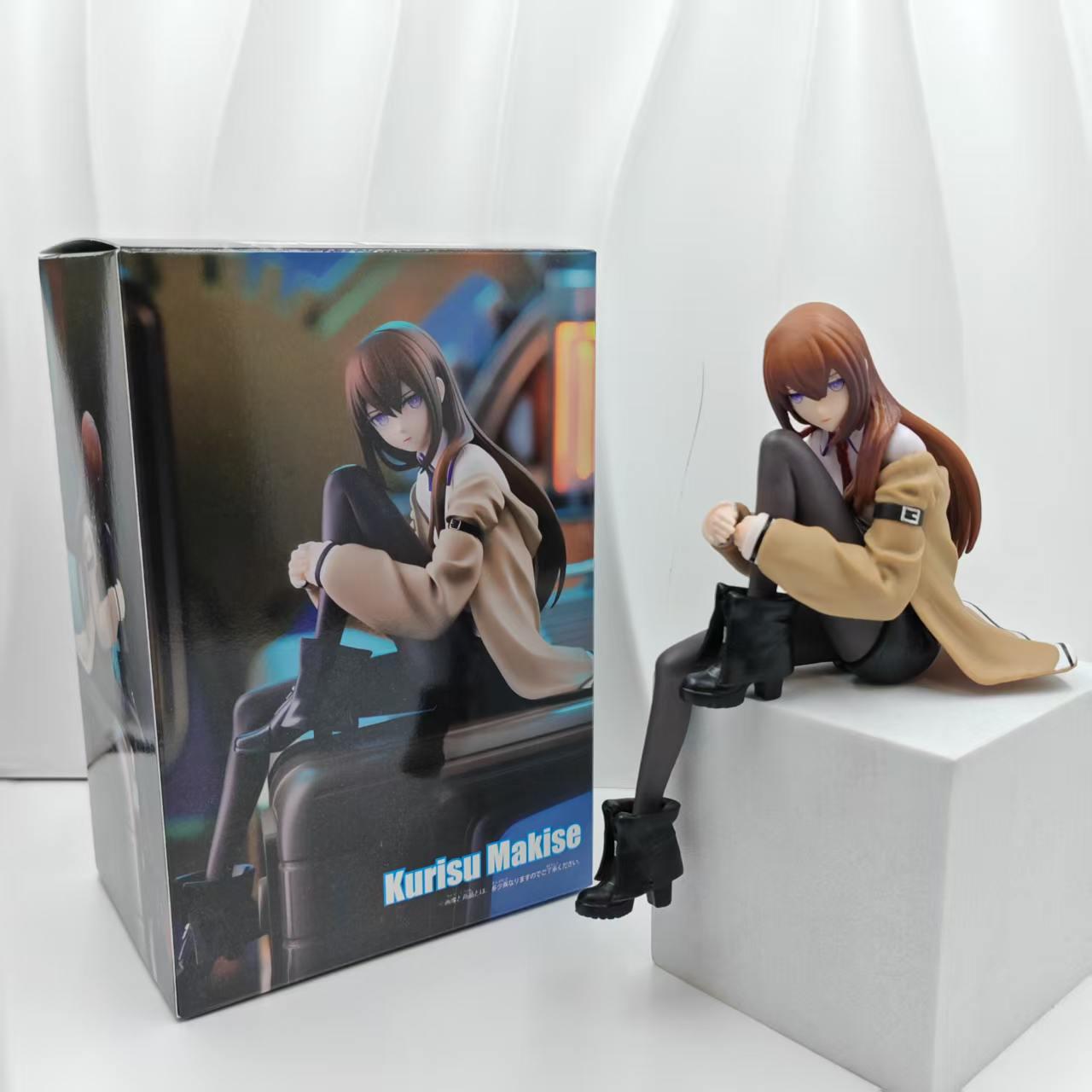 Bright Heart Steins Gate Makise Kurisu Actiefiguren Anime Meisje Mini Model Bureau Decoratie Verpakte Versiering Verzamelaarscadeau