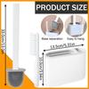 Silicone Toilet Brush Holder with Soft TPR Flexible Bristles Toilet Cleaning Brushes Long Plastic Handle Bathroom Accessories