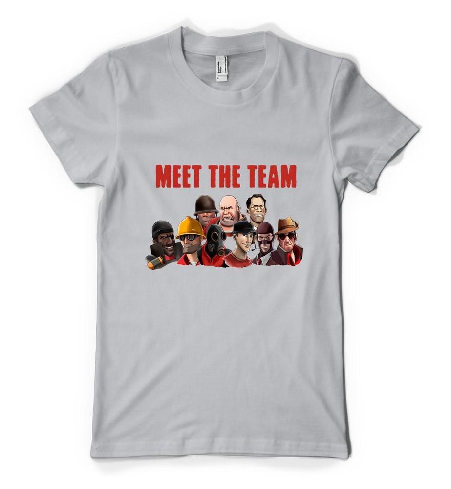 

Free Personalisation Meet The Team Fortress Gaming Adult And Kids T-Shirt L