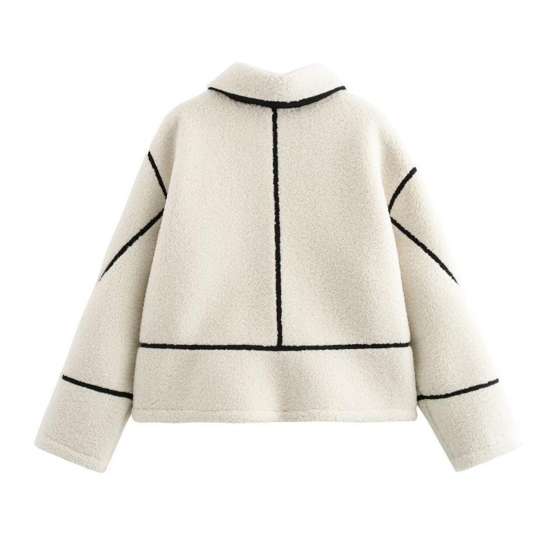 Winter European & American High Street Style Women's Fleece Double-Sided Jacket Coat