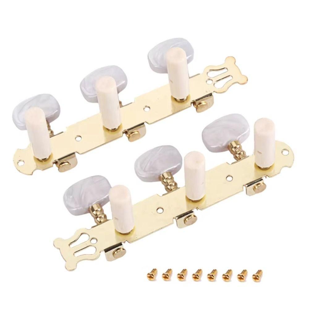 2Pcs/Set Metal Machine Head Tuners Keys Semi-closed Guitar String Tuning Pegs  Folk Acoustic