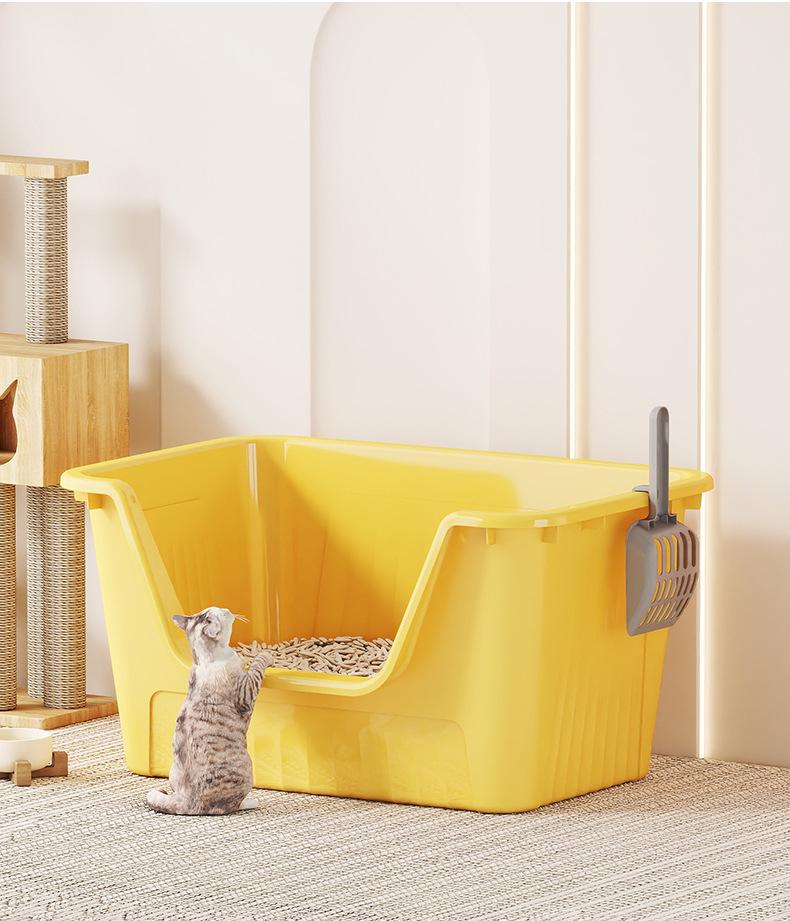 Extra Large Odor-Proof Anti-Splash Cat Litter Box and Open Pet Poop Tray