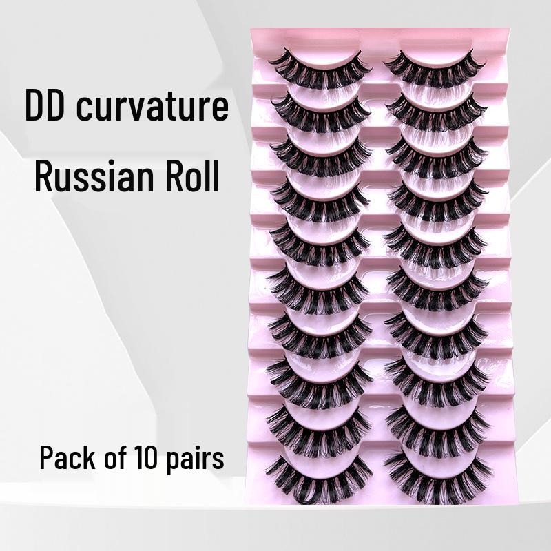 

Temu Thick & Curly Russian Volume Mink Eyelashes for Big Eyes - 10 Pairs