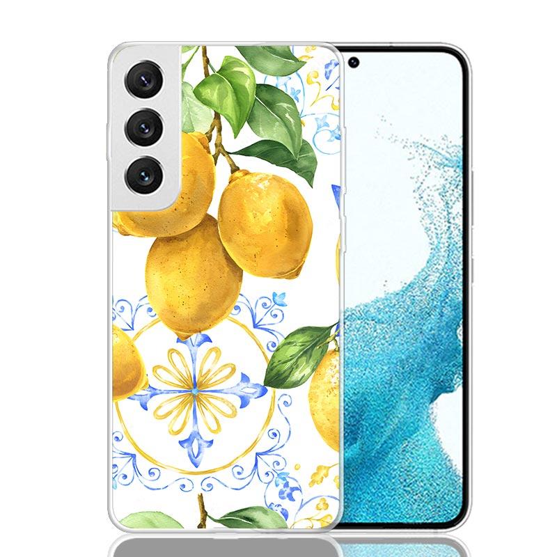 Sommerfrüchte Zitrone Handyhülle Für Samsung Galaxy S26 S25 Edge S24 S23 FE S22 Ultra S21 Plus S20 + Fundas Cover Coque Galaxy S25