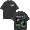 Rapper Feid Ferxxo Vintage Washed T Shirts Mens Harajuku High Quality TShirts Oversized Cotton S Short Sleeve Tshirt Unisex