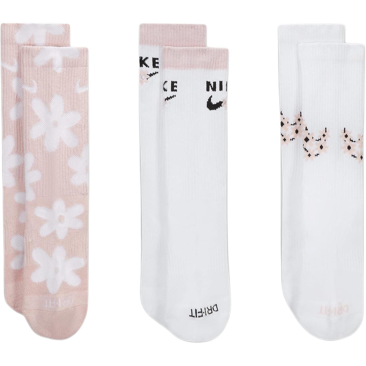 Nike Kids Socks 3 Pack, Pink/White Kids  DH6297-904 S