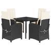 VidaXL Garden Dining Set with Cushions 5pcs, Patio Table and Chair, Patio Furniture, Outdoor Furniture, 3212522