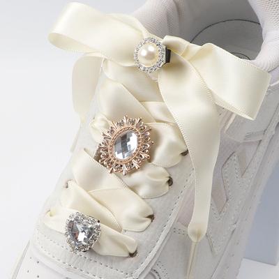 1 STUK Diamanten Veters Decoratie Glanzende Strass Gesp Luxe Schoenen Accessoires Plastic Schoenbedels Ontwerp voor Sneaker AF1