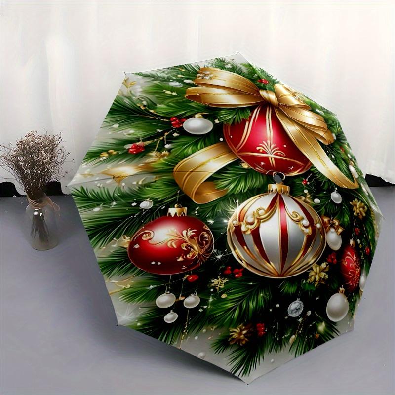 1pc Elegant Christmas Ornaments Automatic Opening and Closing Umbrella - Small Umbrella Suitable for Various Occasions Y034