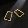 New Trendy Fashion Temperament Exaggerated Geometric Irregular Square Stud Earrings