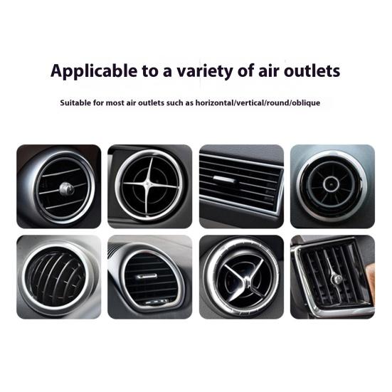 Car Air Vent LED Aroma Diffuser Rotating Flying Ball Car Air Freshener with Colorful Mood Light 3D Sci-Fi Design Aromatherapy Ornament for Car Home