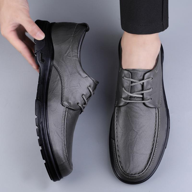 Spring Autumn Men's Leather Shoes Retro Style  Casual  Luxury Brand Italian Shoes Designer 2024 New Fashion